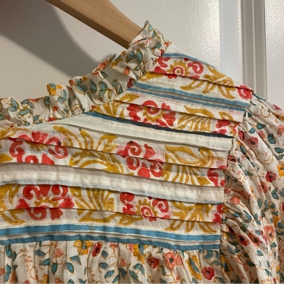 NWT Cleobella Dallas Floral Mini Dress in Carnation Print Cream Boho Size Small - Picture 9 of 16